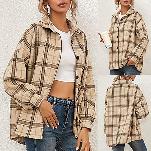 2023 Fall Casual Plaid Flannel Shirts for Women